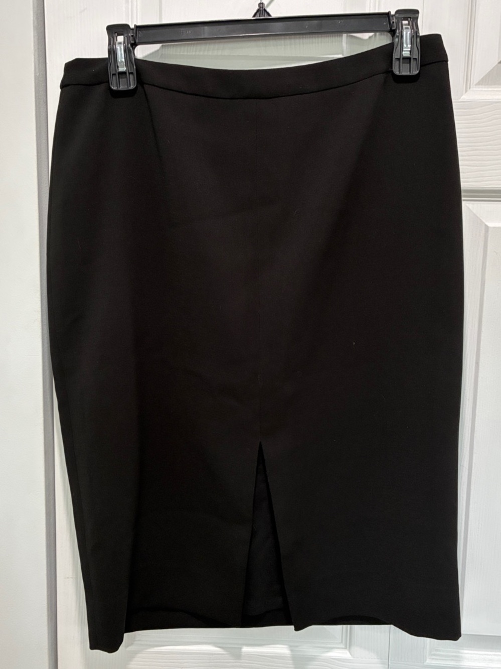 White House Black Market Black Pencil Skirt with Front Vent